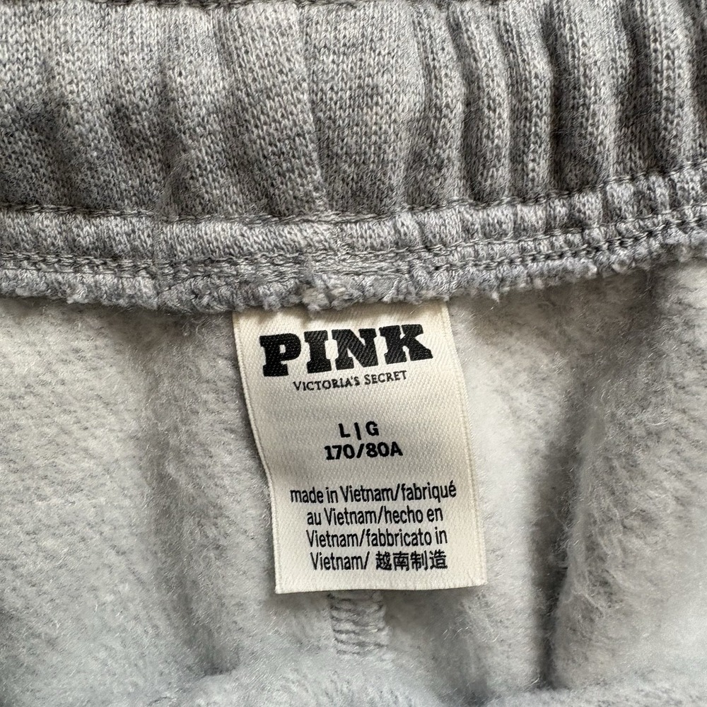Victoria's Secret PINK Hoodie & Jogger Set Gray Size Large Pullover Sweatpants - Picture 16 of 16